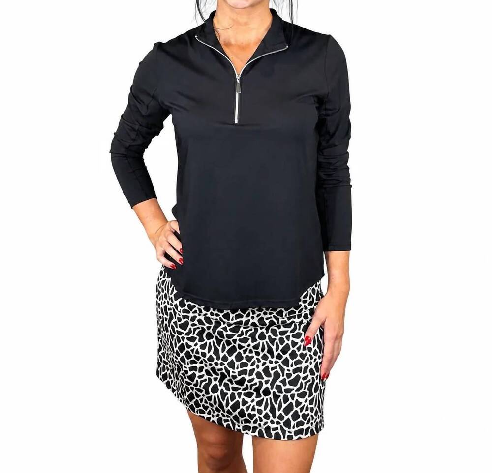 NEW LULU-B women's quarter zip pullover in black